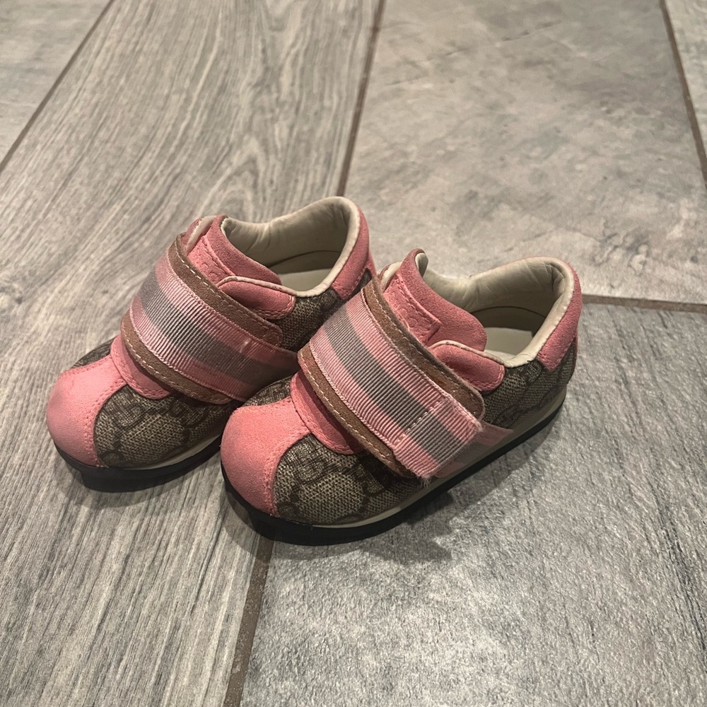 Authentic Gucci baby Sneakers - Pink and Gray